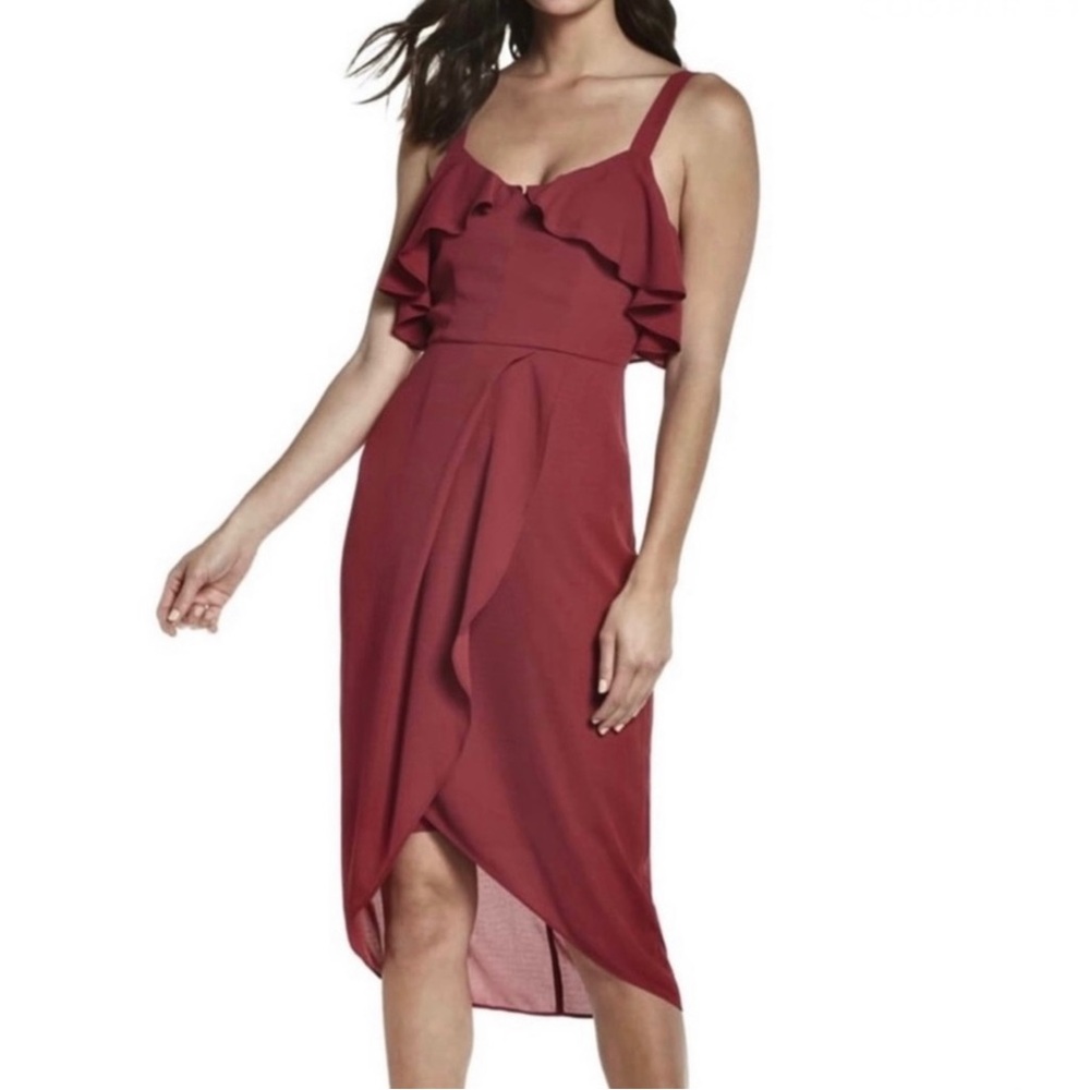 COOPER ST. RUFFLE MIDI DRESS